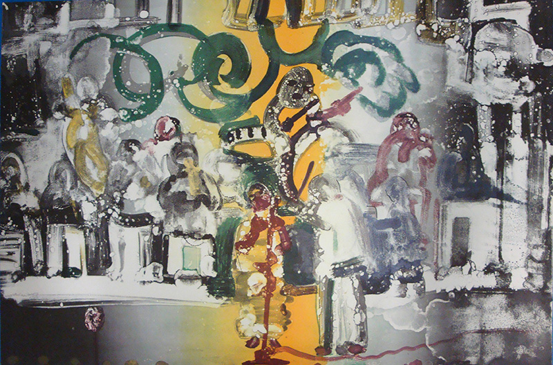 Introduction for a Blues Queen (Uptown at the Savoy) by Romare Bearden 