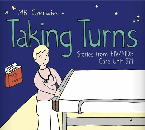 Graphic of nurse by a bed