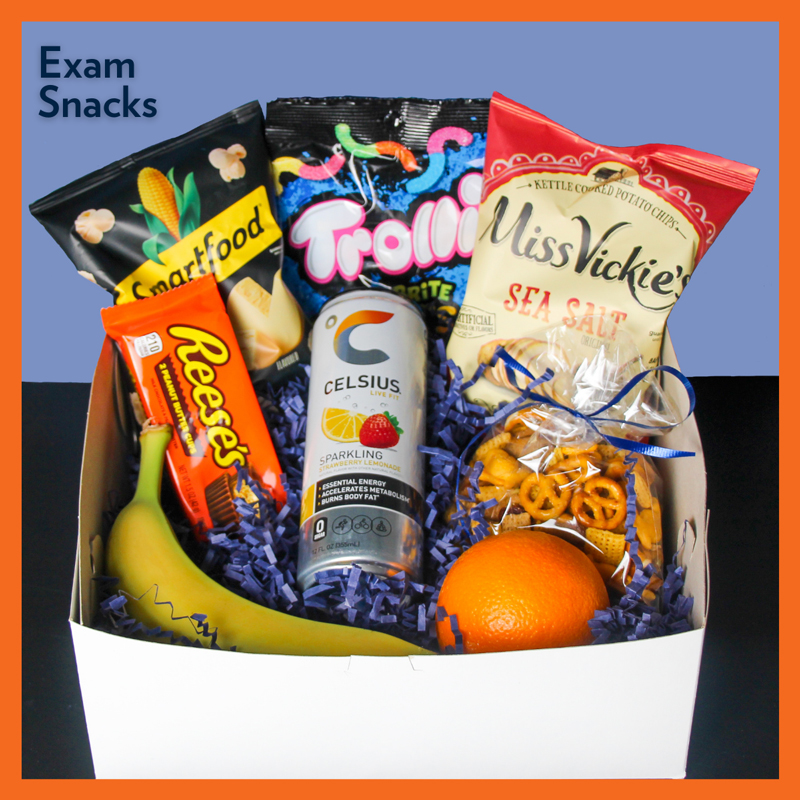 Photo of the Exam Snacks care package