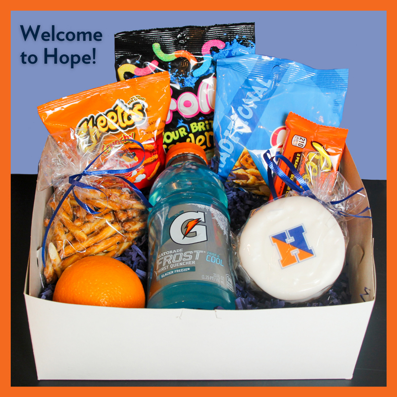 A photo of the Welcome to Hope gift basket